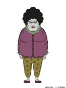 鬼頭ナキ（CV：磯辺万沙子）。ジジの引っ越し先の村をまとめる地主・鬼頭家の最強ババア。自分の土地で暮らす礼儀を知らない住人は、わからせてやる必要があると思っている。