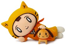 個展「西島大介：キャラクターの展開図」展示作品のサンプル。「シノビー＆ニン丸」より。