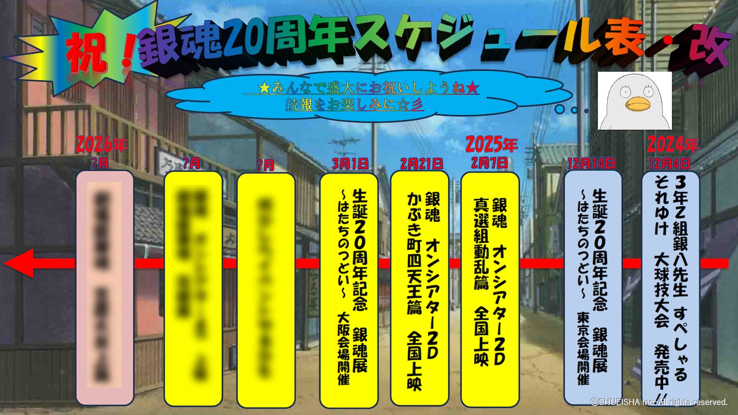 「銀魂」の今後のスケジュール。