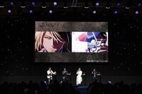 スクリーンに投影された最終話の先行カット。 (c) SHUEISHA Inc. All rights reserved.