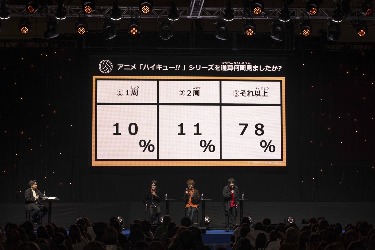 「ジャンプフェスタ2025」より、「ハイキュー!!」のステージイベントの様子。(c) SHUEISHA Inc. All rights reserved.