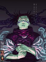 毎日新聞の朝刊に掲載される脹相のイラスト。 (c)芥見下々／集英社