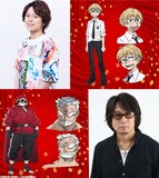 上段左から村瀬歩、三田一重、下段左からサンタクロース、東地宏樹。