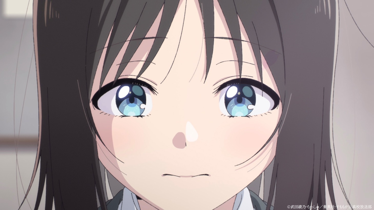TVアニメ「花は咲く、修羅の如く」第1話「花奈と瑞希」より。 (c)武田綾乃・むっしゅ／集英社・すももが丘高校放送部