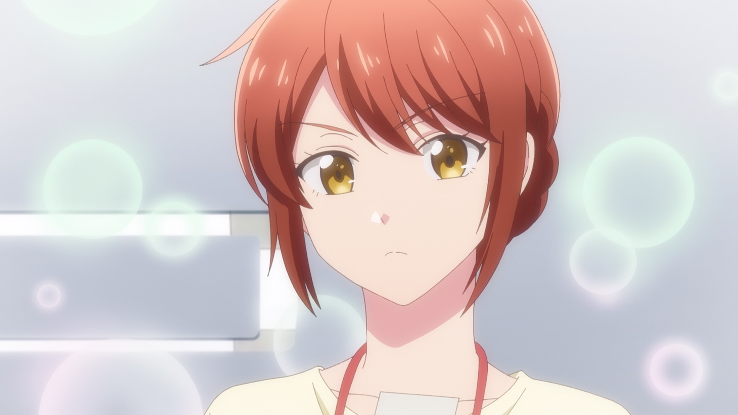 TVアニメ「この会社に好きな人がいます」第1話の場面カット。