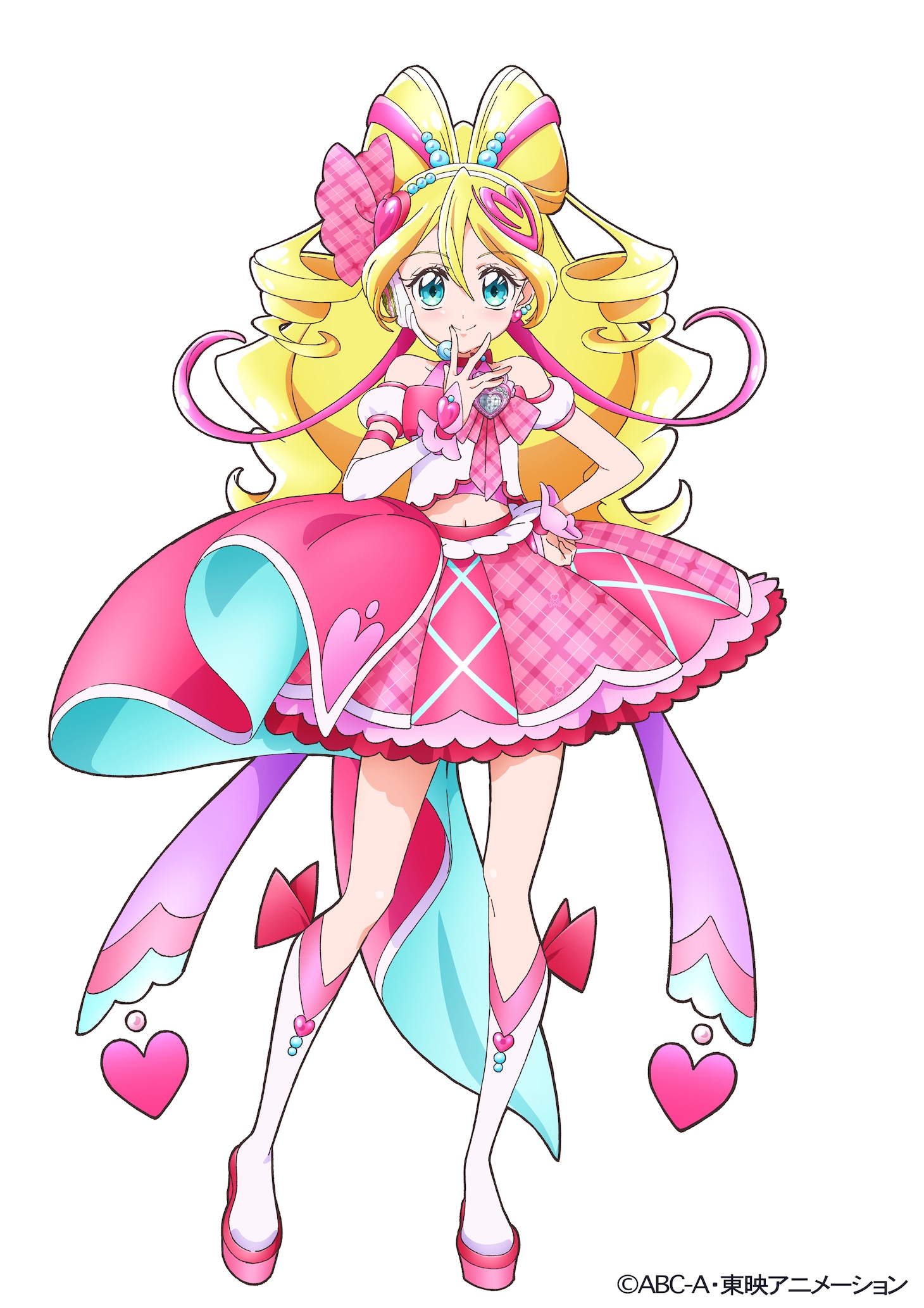 キュアアイドル（CV：松岡美里）。名乗りは「キミと歌う、ハートのキラキラ！ 笑顔ニッコリ、キュアアイドル！」。ファンサは“アイドルスマイル”。