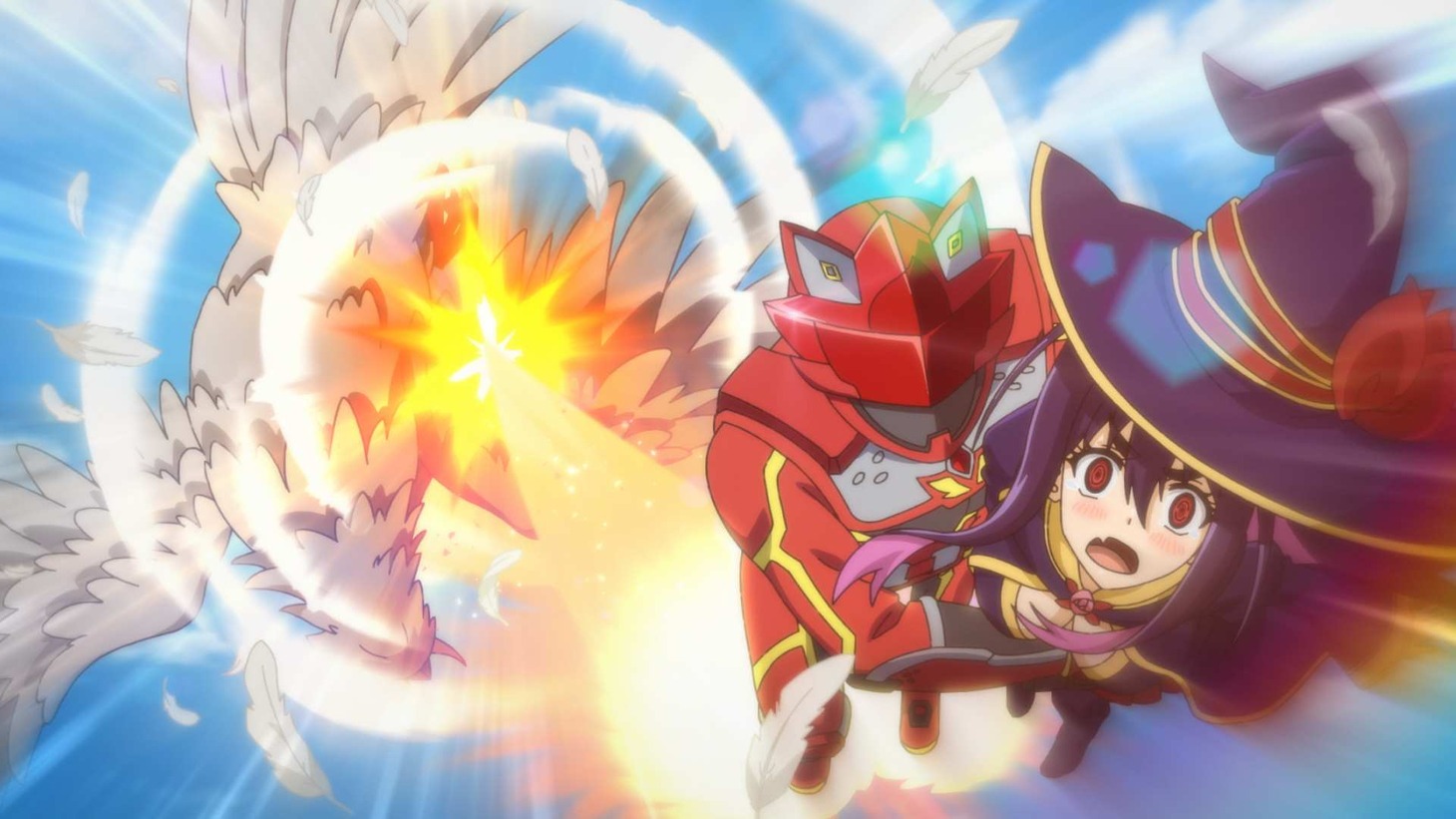 TVアニメ「戦隊レッド 異世界で冒険者になる」第1話「戦隊レッドと魔法使い」より。 (c)中吉虎吉／SQUARE ENIX・異世界レッド製作委員会