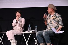 左から麻上洋子、むらかわみちお。