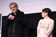 左から庵野秀明、麻上洋子。