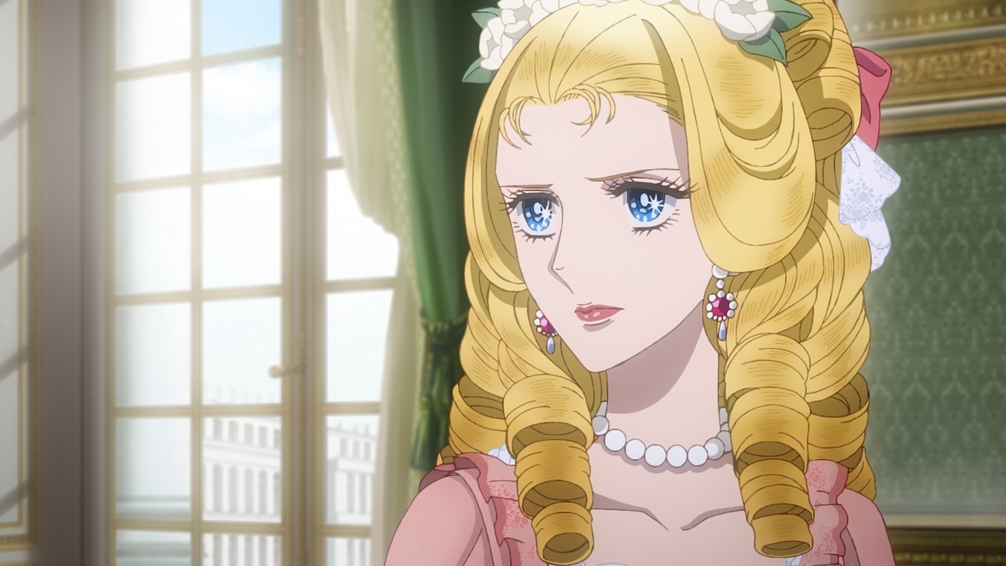 劇場アニメ「ベルサイユのばら」“麗しのマリー・アントワネットPV”の場面カット。