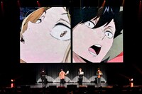 「劇場版ハイキュー!! ゴミ捨て場の決戦」パートの様子。左から中村悠一、梶裕貴、村瀬歩、石川界人。