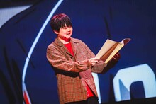 「劇場版ハイキュー!! ゴミ捨て場の決戦」パートの生アフレコより、梶裕貴。