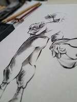 「劇場版 忍たま乱太郎 ドクタケ忍者隊最強の軍師」掛軸の制作風景。