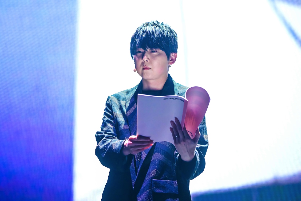 「進撃の巨人」パートの生アフレコより、梶裕貴。