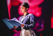 「機動戦士ガンダム 水星の魔女」パートの生アフレコより、Lynn。