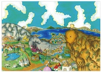 コラボピザ注文時に付いてくるランチョンマットの絵柄。