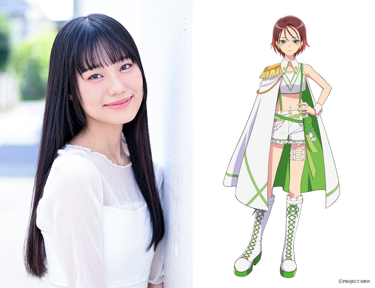 左から本村玲奈、本村が演じる北原キョウカ。