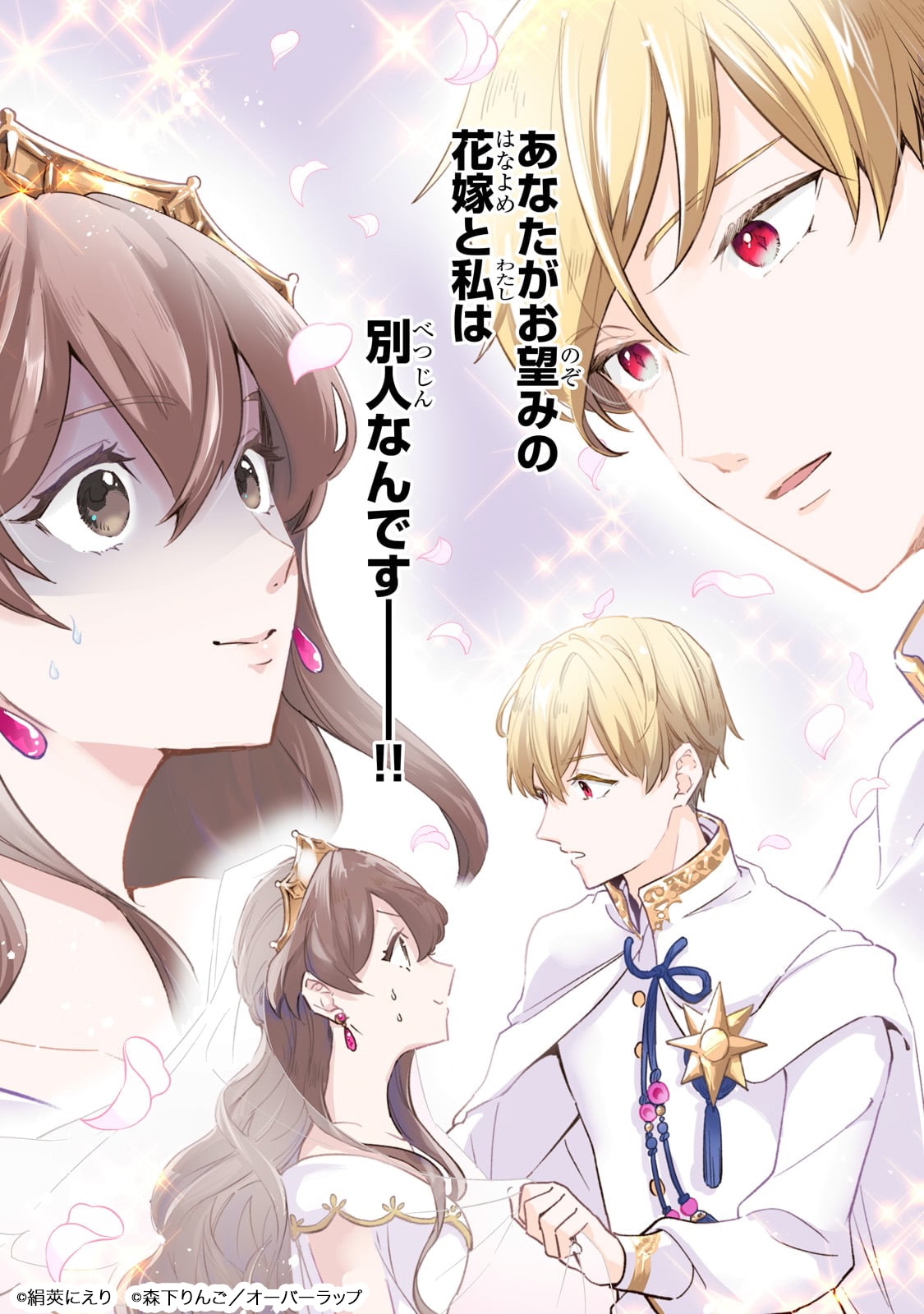 「勘違い結婚 偽りの花嫁のはずが、なぜか竜王陛下に溺愛されてます!?」より。