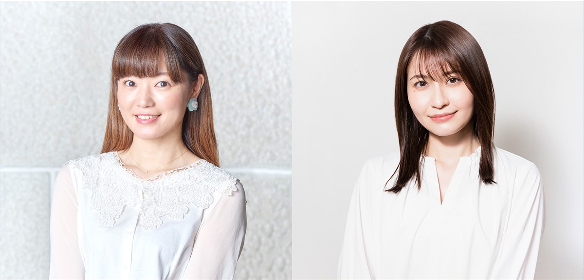 「SATELIGHT 30th Anniversary SATEFES！」の朗読劇に出演する遠藤綾（シェリル・ノーム役）、中島愛（ランカ・リー役）。