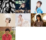 「SATELIGHT 30th Anniversary SATEFES！」DAY1のライブパート出演者。上段左からAKINO from bless4、JUNNA、高垣彩陽（※昼公演のみ出演）、中段左から田所あずさ、TRUE、福山芳樹、下段左端が隆成。