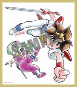 神志那弘志の描き下ろしイラストの複製色紙。