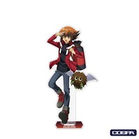 「『遊☆戯☆王デュエルモンスターズGX』放送開始20周年 デュエルアカデミア購買部出張所」で販売される「描き下ろし 遊城十代 アクリルスタンド（大）未来へ向かってVer.」。