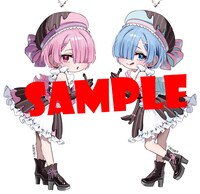 付録「『Re:ゼロから始める異世界生活』千種みのり描き下ろし ラム＆レムBIGクリアキーホルダー」