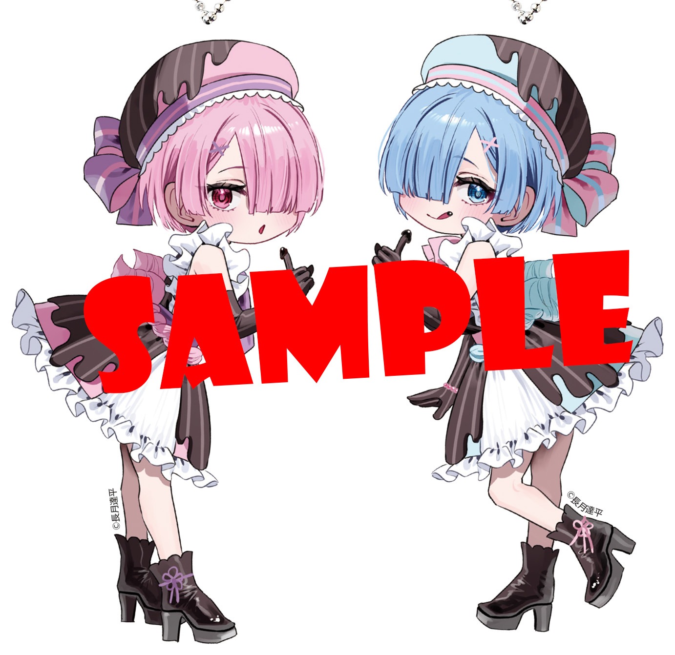 付録「『Re:ゼロから始める異世界生活』千種みのり描き下ろし ラム＆レムBIGクリアキーホルダー」