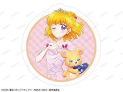 「描き下ろし カラードレスver. トレーディングダイカットステッカー（全10種）」のBOX購入特典購入特典「描き下ろし 朝日奈 みらい＆モフルン カラードレスver. ダイカットステッカー イベント限定特典」。