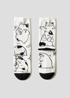 「コタツネコ パターン｜ミドルソックス」