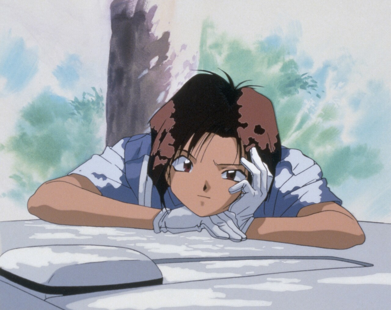 レア　ヴィンテージ　逮捕しちゃうぞ　キャップ藤島康介　アニメ　T.P.D. 帽子 OVA「逮捕しちゃうぞ」FILE.1「そしてふたりは出会った」の場面