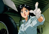 OVA「逮捕しちゃうぞ」FILE.2「東京タイフーン・ラリー」の場面カット。 (c)1994 藤島康介／講談社・バンダイビジュアル・丸紅