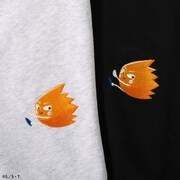 「ボボボーボ・ボーボボ」の刺繍スウェット（首領パッチ）。胸元には“さようなら”を告げる首領パッチ。