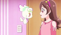 「キミとアイドルプリキュア♪」より、第1話「キラッキランラン♪キュアアイドルデビュー！」の場面カット。