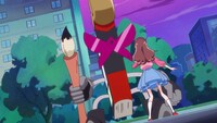 「キミとアイドルプリキュア♪」より、第1話「キラッキランラン♪キュアアイドルデビュー！」の場面カット。