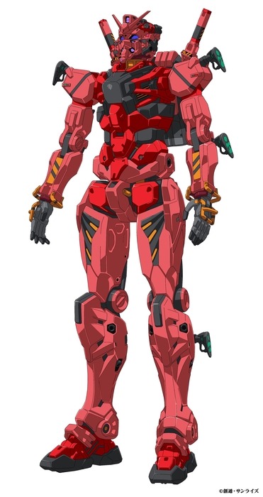 赤いガンダム（型式番号：gMS-α）。U.C.0085、突如としてサイド6に現れクランバトルに参加する。