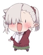 石川月菜（CV：田中美海）のちびキャラバージョンのビジュアル。 (c)2025 二式恭介/KADOKAWA/ちゃんと吸えない製作委員会ちゃん