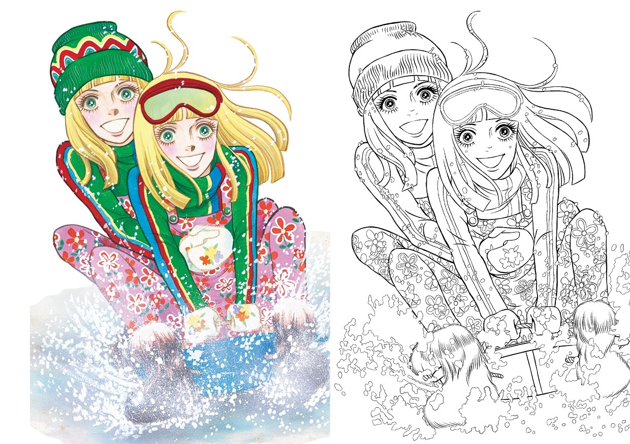 「一条ゆかりポストカードBOOK 塗り絵倶楽部」より。 (c)Yukari Ichijo
