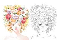 「一条ゆかりポストカードBOOK 塗り絵倶楽部」より。 (c)Yukari Ichijo