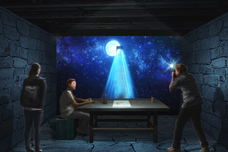 「特別展『チ。 ー地球の運動についてー 地球（いわ）が動く』」のフォトスポットのイメージ。