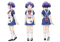 上坂すみれ演じるロボコ（ラブコメの世界線）の設定画。