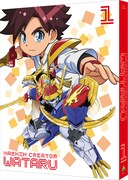 TVアニメ「魔神創造伝ワタル」Blu-ray BOX第1巻の描き下ろし三方背ボックス。