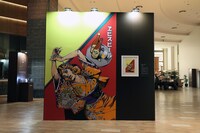 「美人画で巡るヱビス」展示の様子。