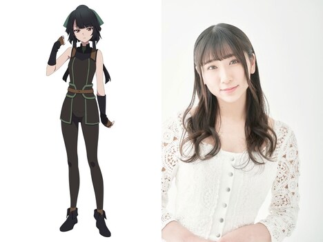 左からジャスミン・フレームスワースのキャラクタービジュアル、小見川千明。