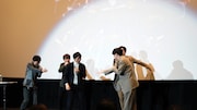 「銀魂オンシアター2D 真選組動乱篇」舞台挨拶の様子。