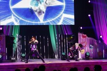 DARK NIGHTMARE。左から大江戸シンヤ役の河合健太郎、ウシミツ役の鵜澤正太郎。