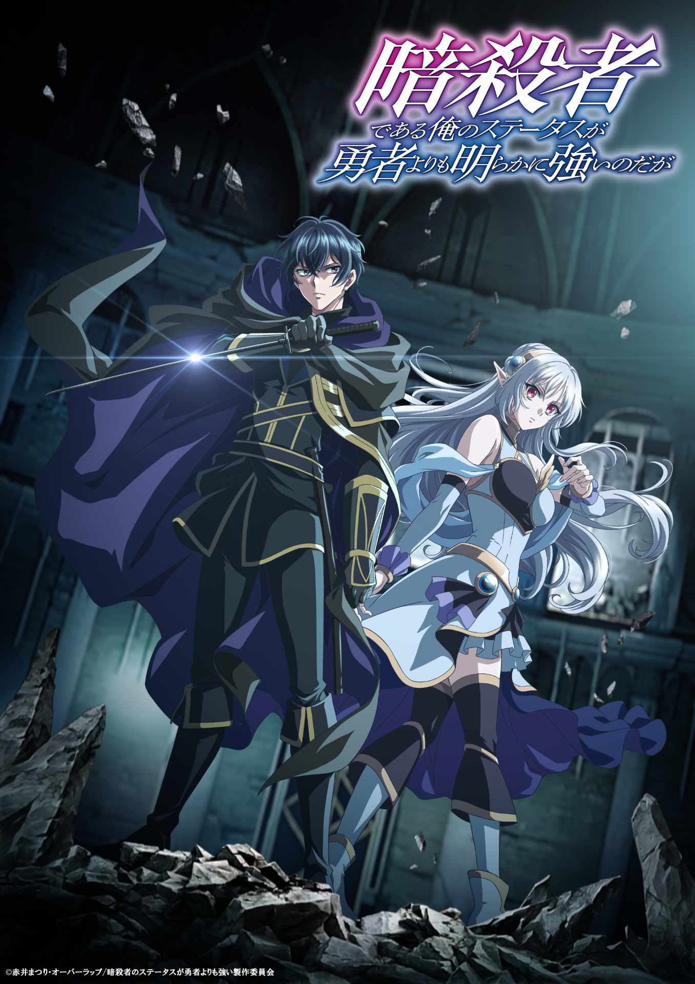 TVアニメ「暗殺者である俺のステータスが勇者よりも明らかに強いのだが」ティザービジュアル (c)赤井まつり・オーバーラップ/暗殺者のステータスが勇者よりも強い製作委員会