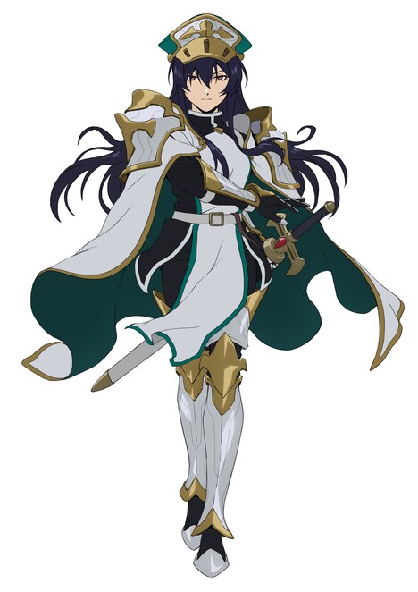 パトーシェ・キヴィア（CV：石上静香）。第十三聖騎士団の団長。本来は《女神》テオリッタと契約するはずだった。真面目で正義感の強い聖騎士であるが、堅物なところがあり物言いも厳しい。《女神》のためなら自身の命も勇者の命も投げ捨てられる。