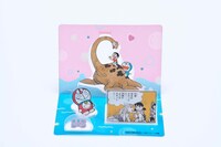 「きずなシーン」。上段は「のび太の恐竜」より、下段左側はミニドラえもん、下段右側は「のび太と鉄人兵団」より。