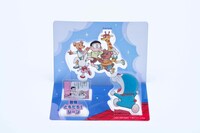 「動物ともだち！ シーン」。上段は「のび太とアニマル惑星」より。下段左側は「のび太の大魔境」より、下段右側は「のび太とアニマル惑星」より。